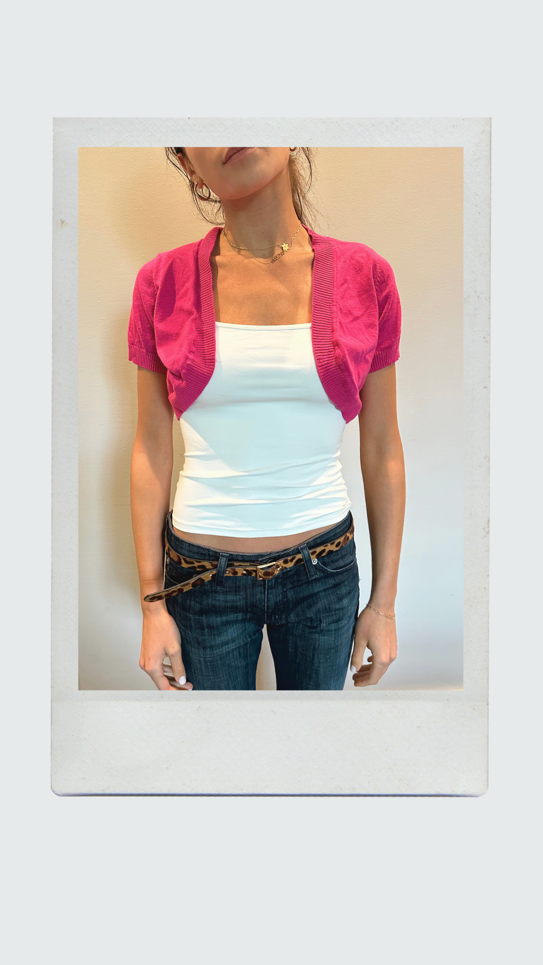 Hot Pink Sweater Tee Shawl
