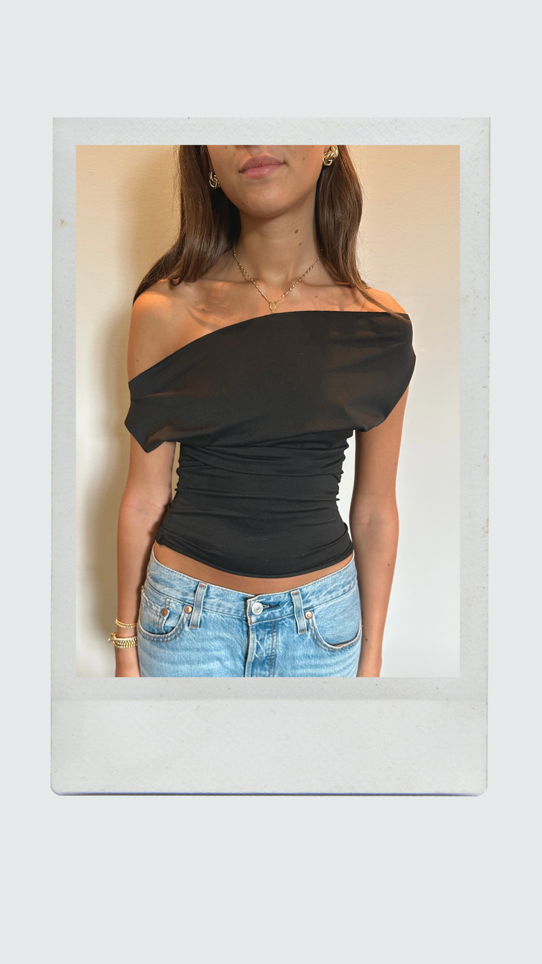 Black Off Shoulder Top