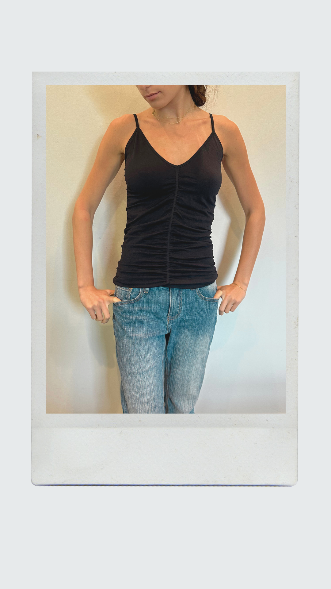 Black Ruched Tank