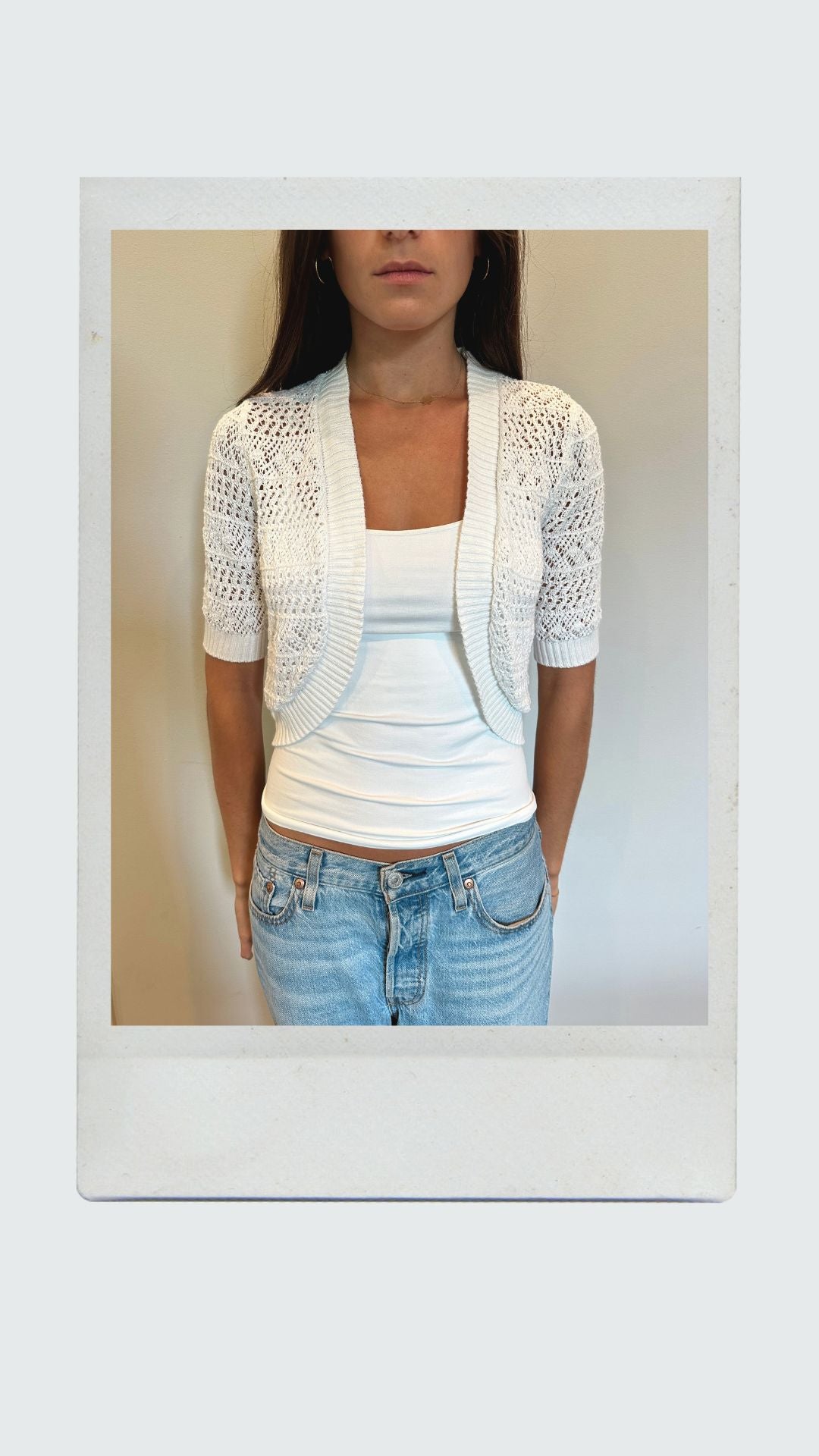 Knitted White Shawl