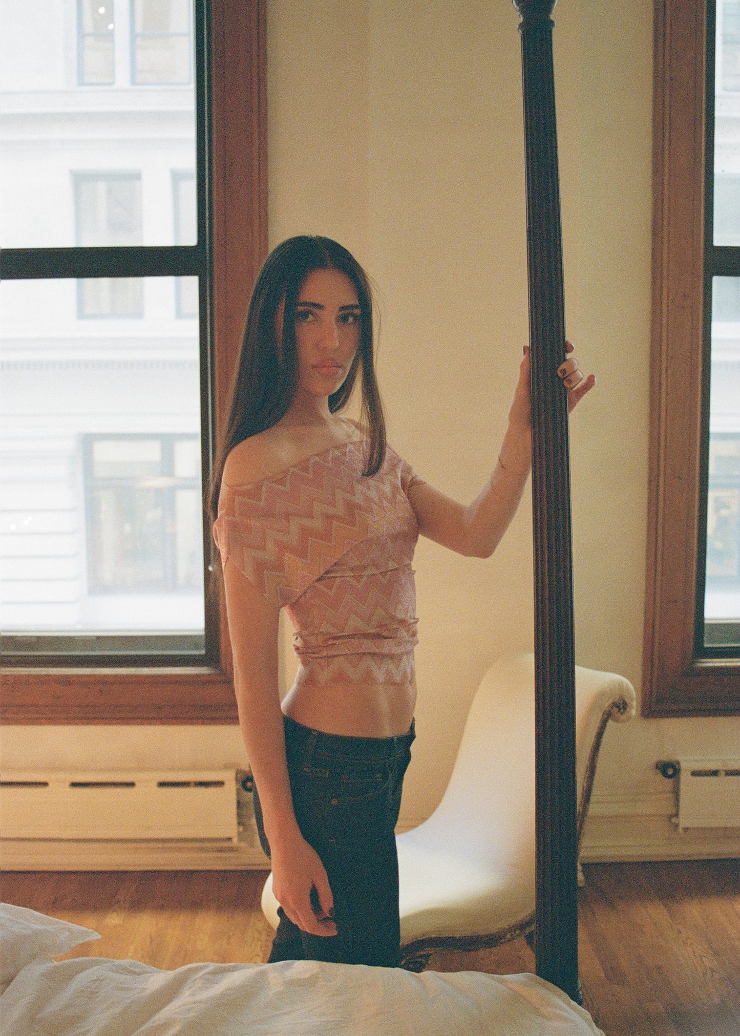 Sunset Chevron Off Shoulder Top