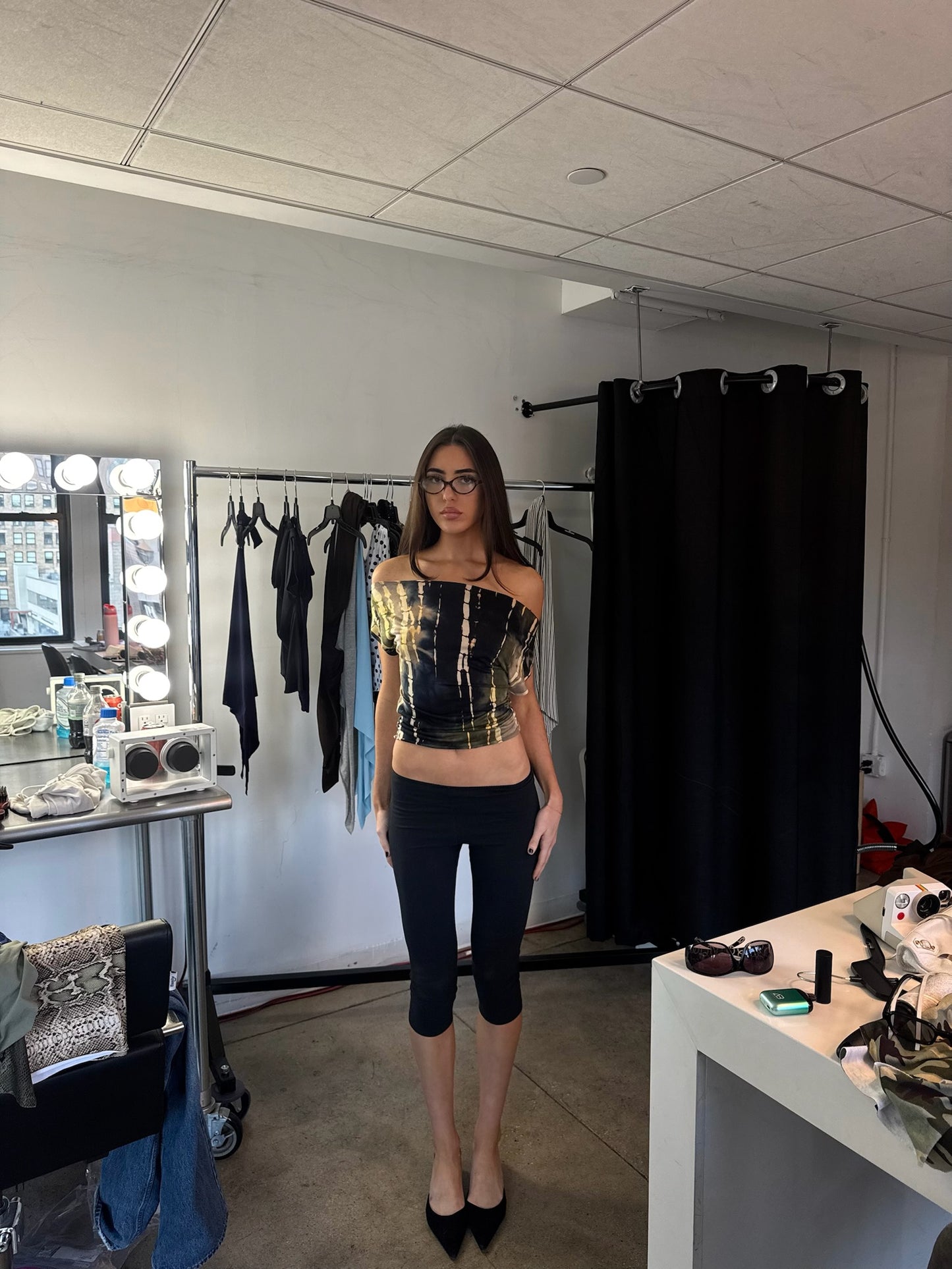 Jade Dye Off Shoulder Top