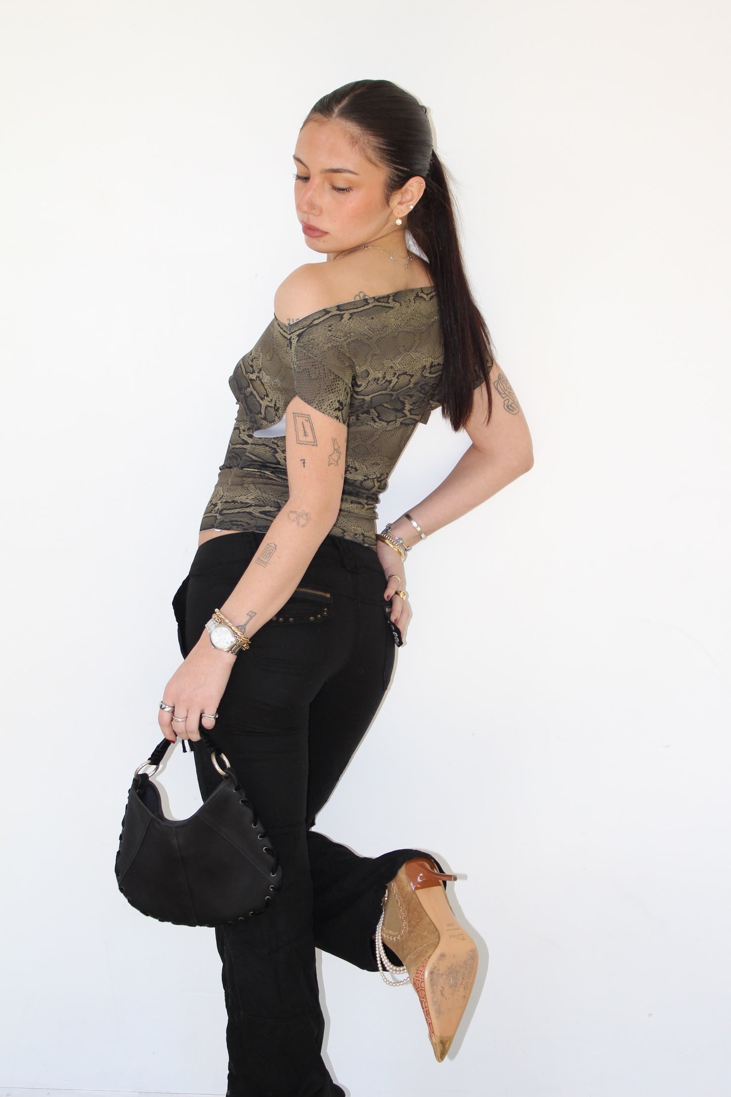 Dark Viper Off Shoulder Top