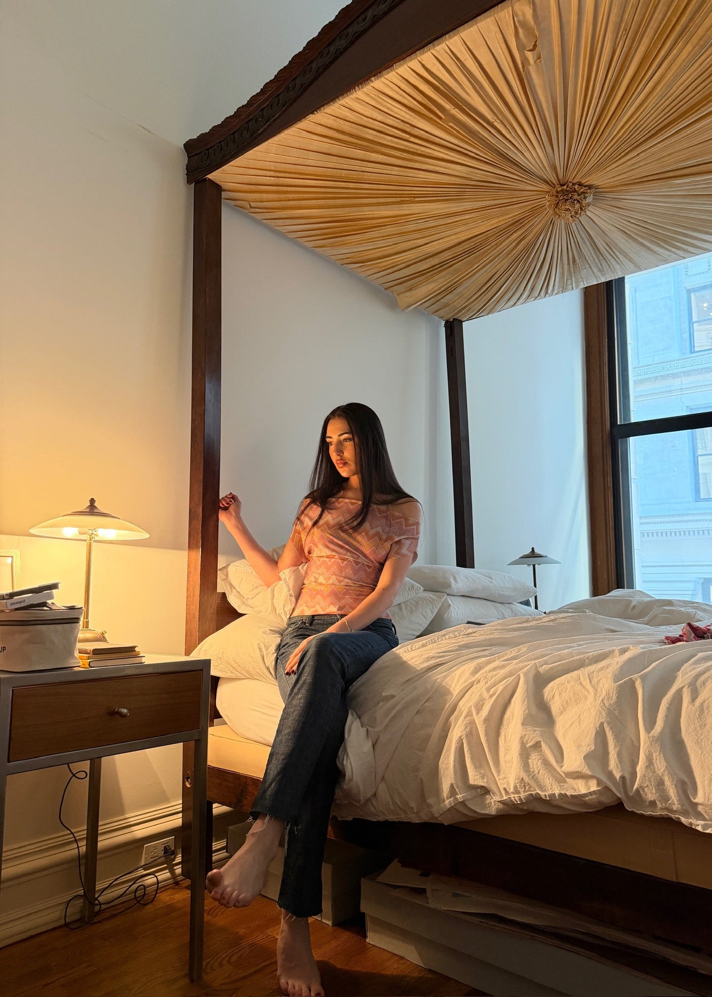 Sunset Chevron Off Shoulder Top