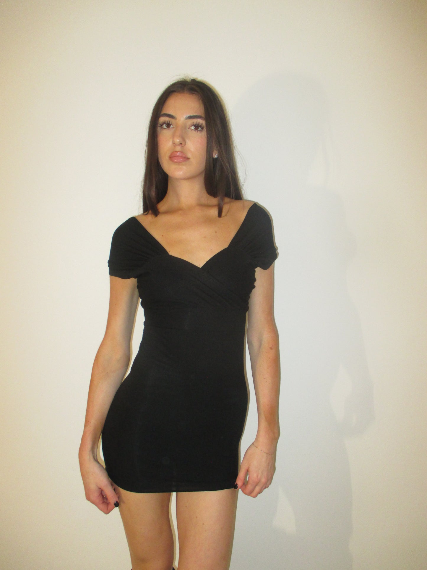 Black Body Wear Wrap Top/Dress