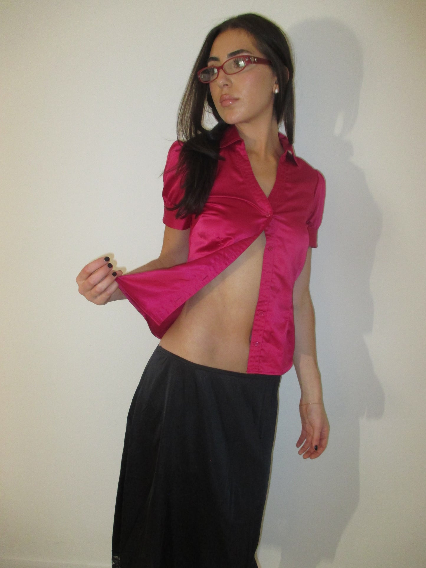 Hot Pink Collared Top