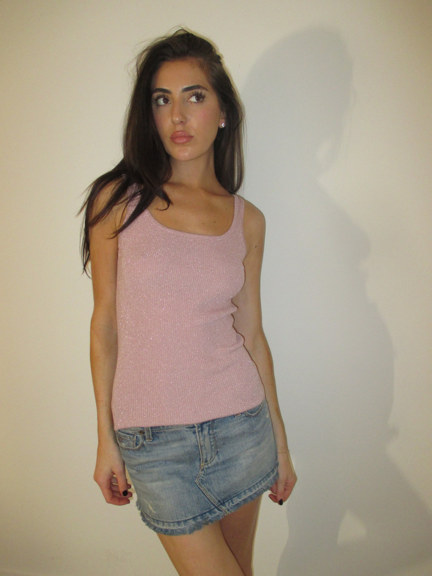 Pink Sparkly Tank Top