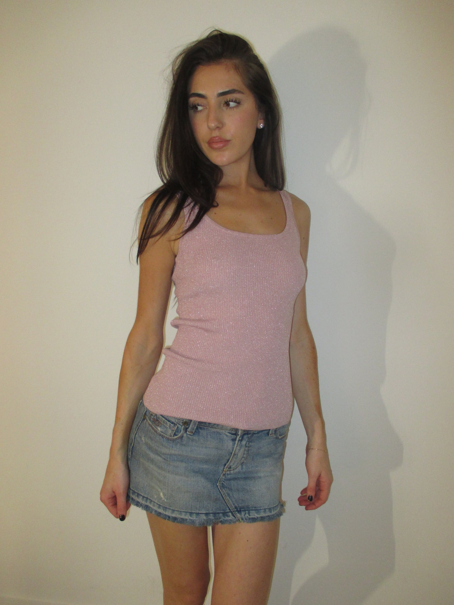 Pink Sparkly Tank Top