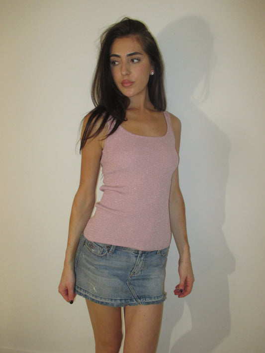 Pink Sparkly Tank Top