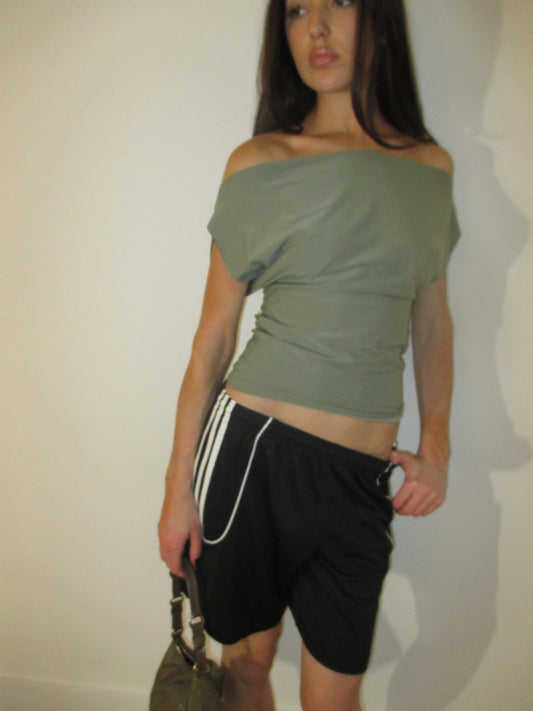 Olive Green Off Shoulder Top