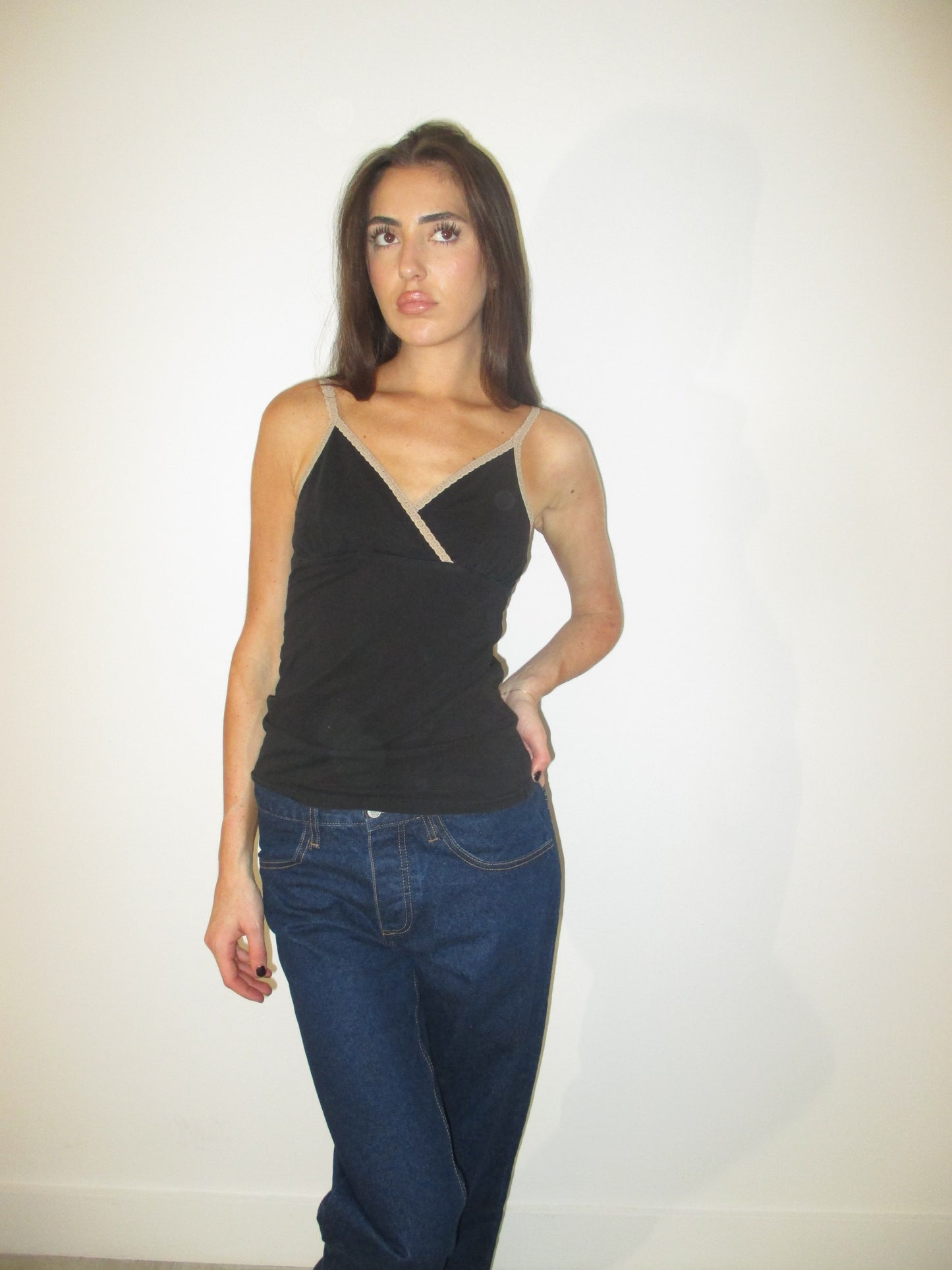 Black and Tan Cami Tank Top