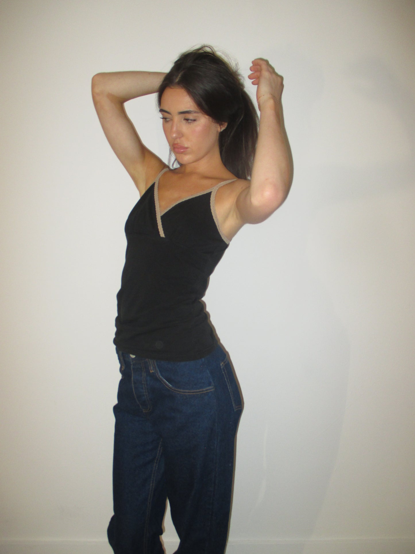 Black and Tan Cami Tank Top