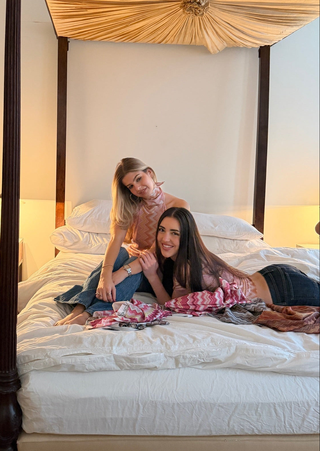 Sunset Chevron Off Shoulder Top