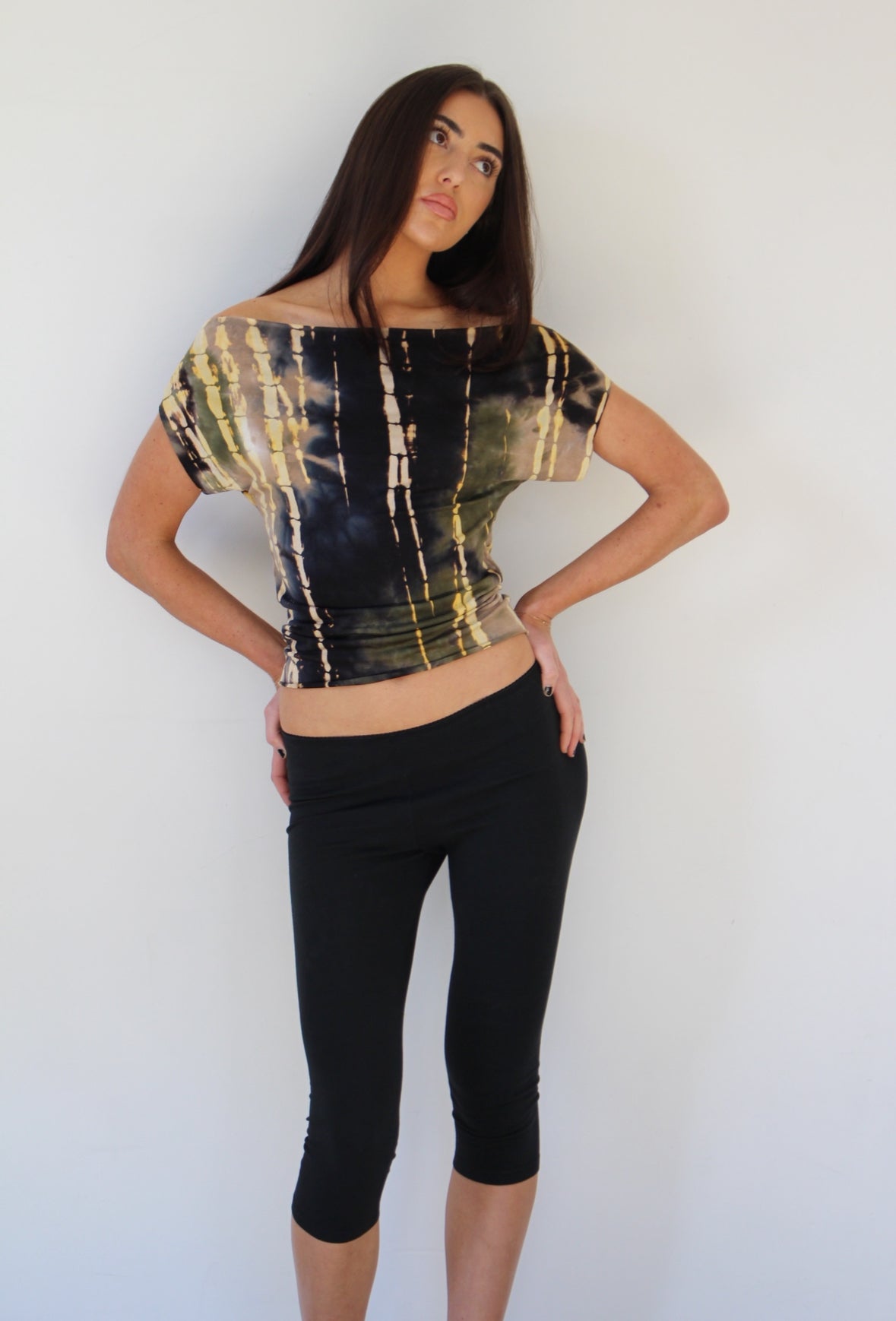 Jade Dye Off Shoulder Top