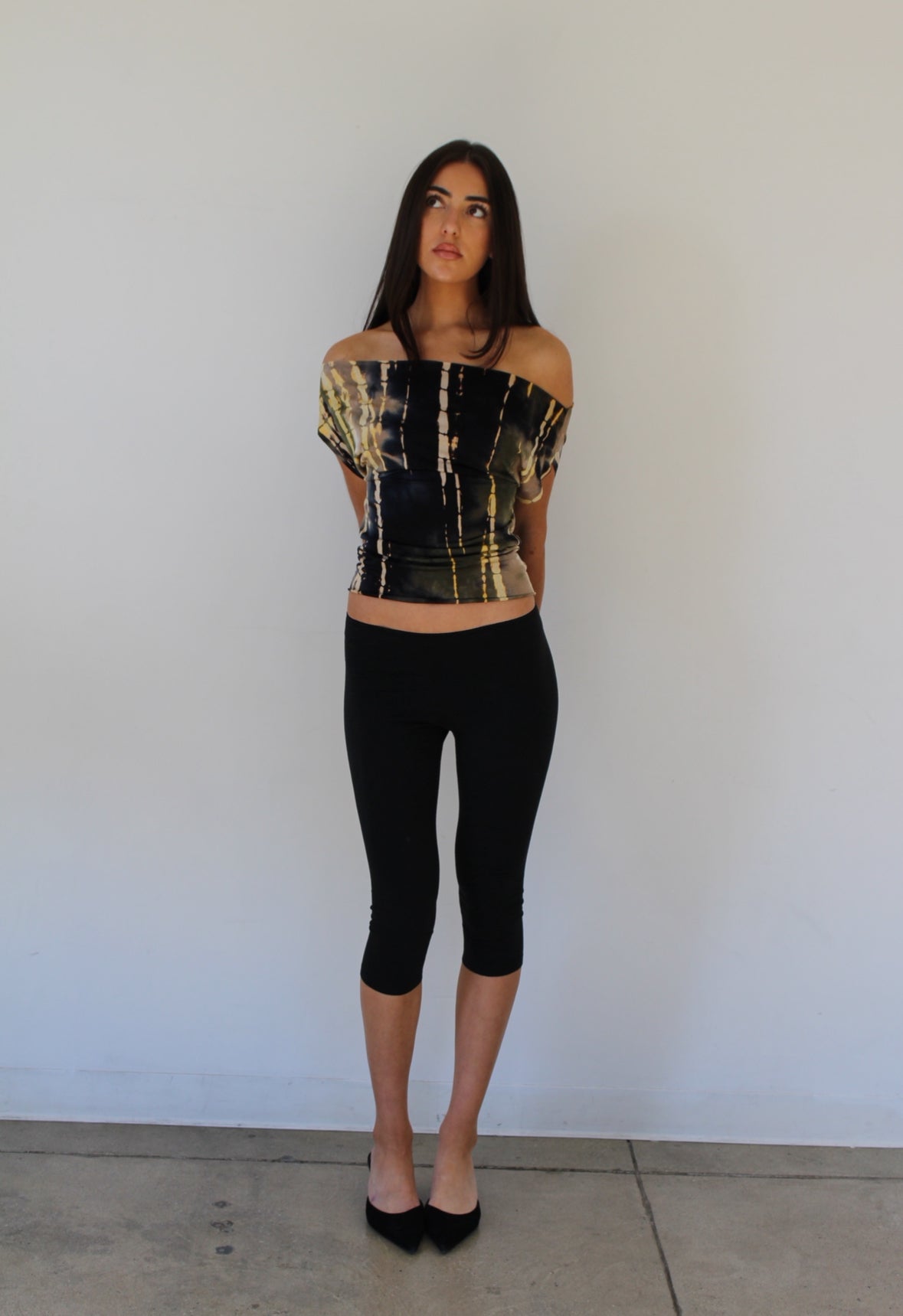 Jade Dye Off Shoulder Top