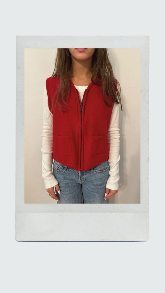 Red Sweater Vest