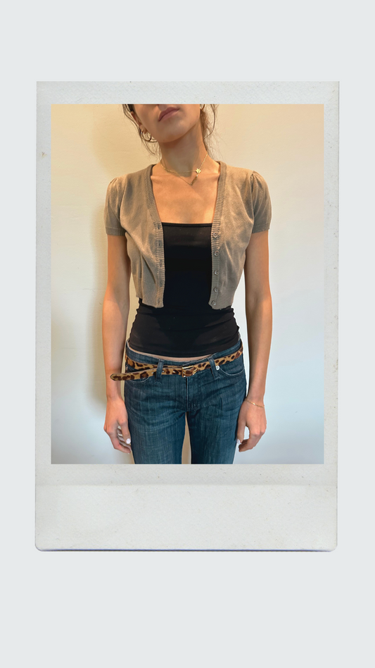 Brown Sweater Tee Shawl