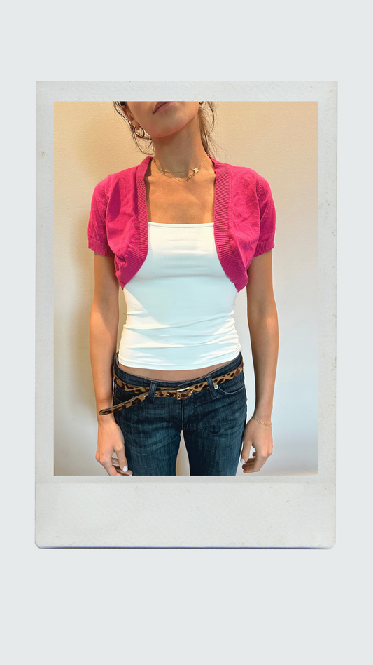 Hot Pink Sweater Tee Shawl