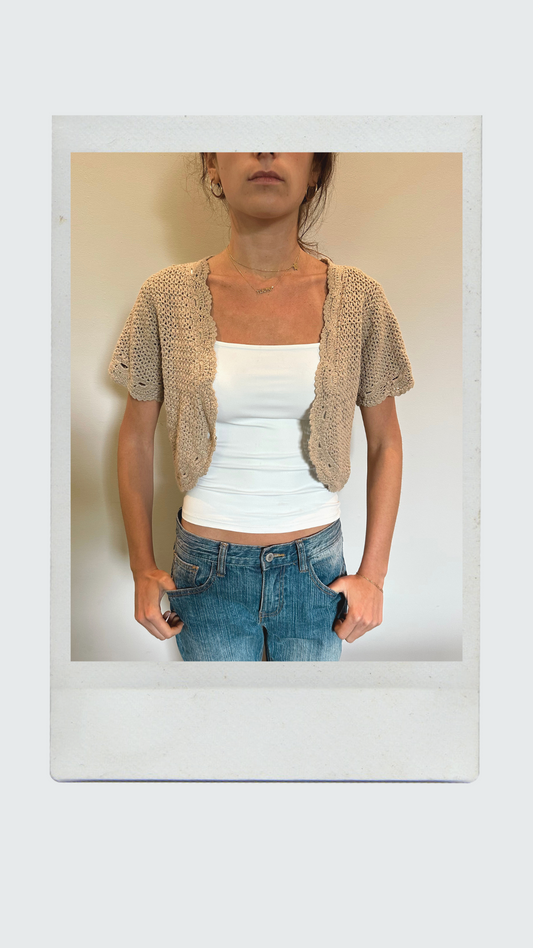 Tan Knit Cardigan