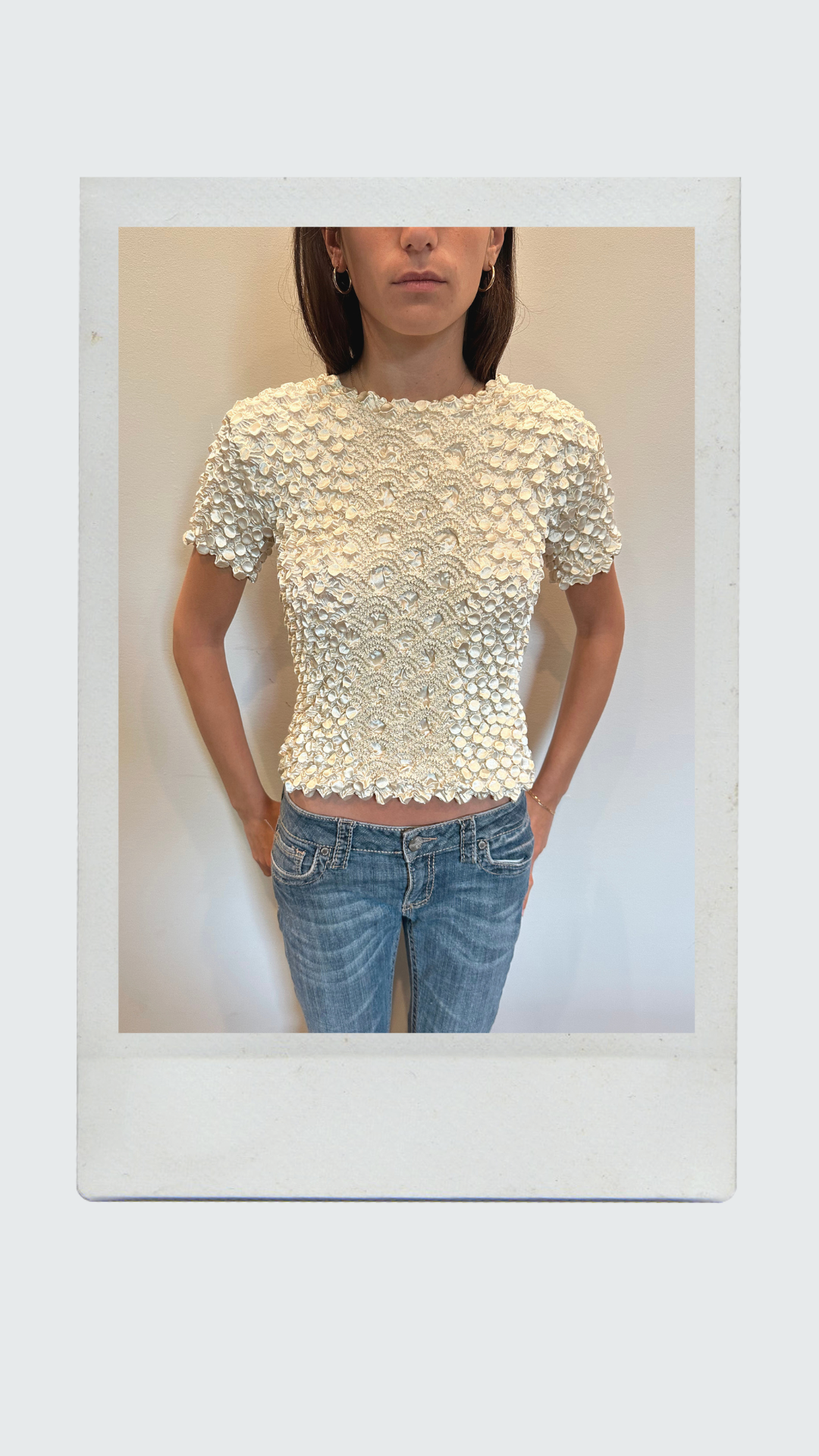 Cream Bubble Top