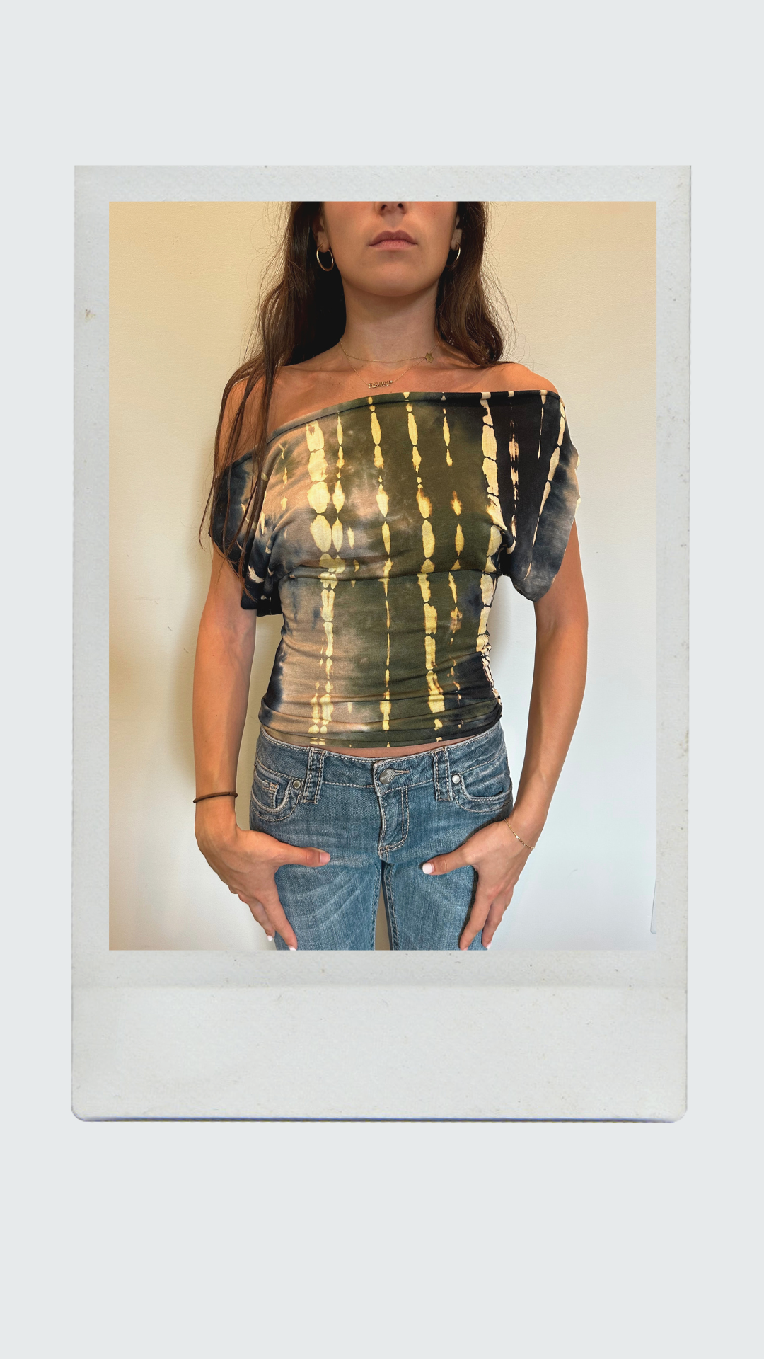 Tie-Dye Off Shoulder Top