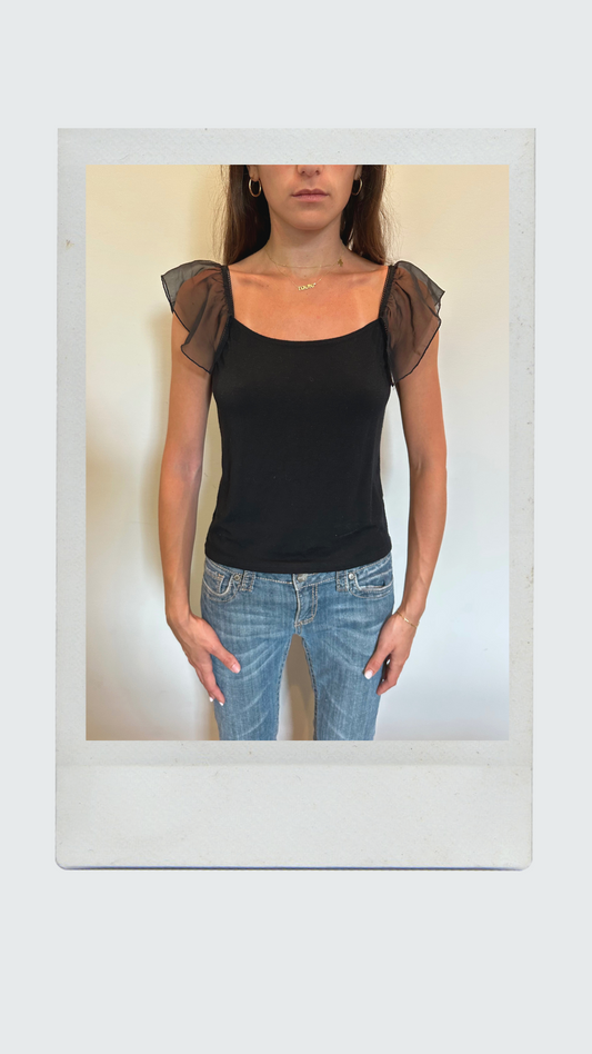 Black Flutter Tank