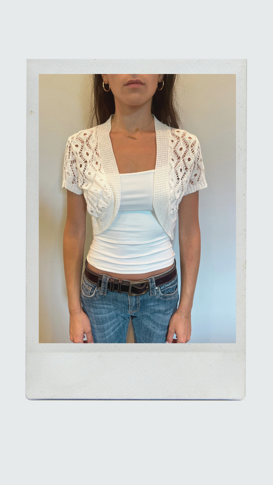 White Knit Shawl