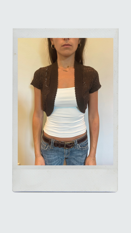 Brown Knit Shawl