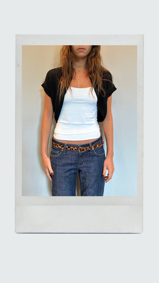 Black Tee Shirt Knit Shawl
