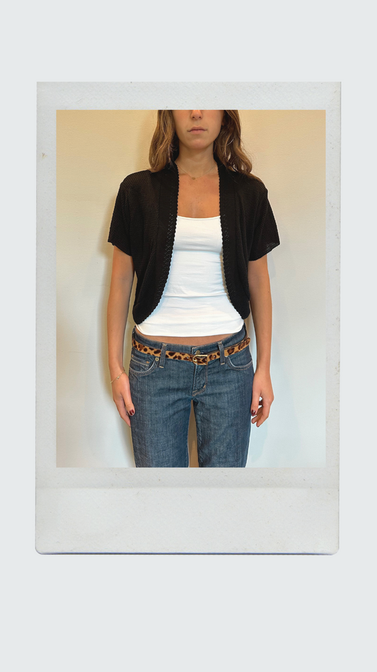 Black Knit Tee Shirt Shawl