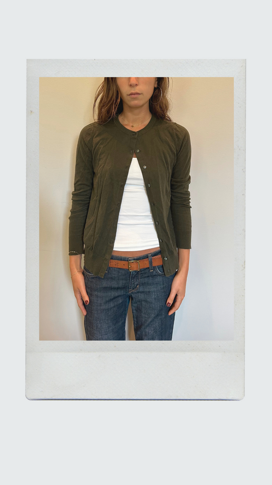 Army Green Cardigan