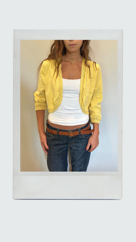 Yellow Quarter Sleeve Shawl