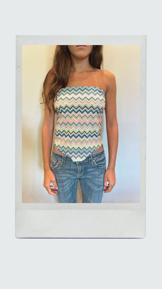 Venice Chevron Handkerchief Top