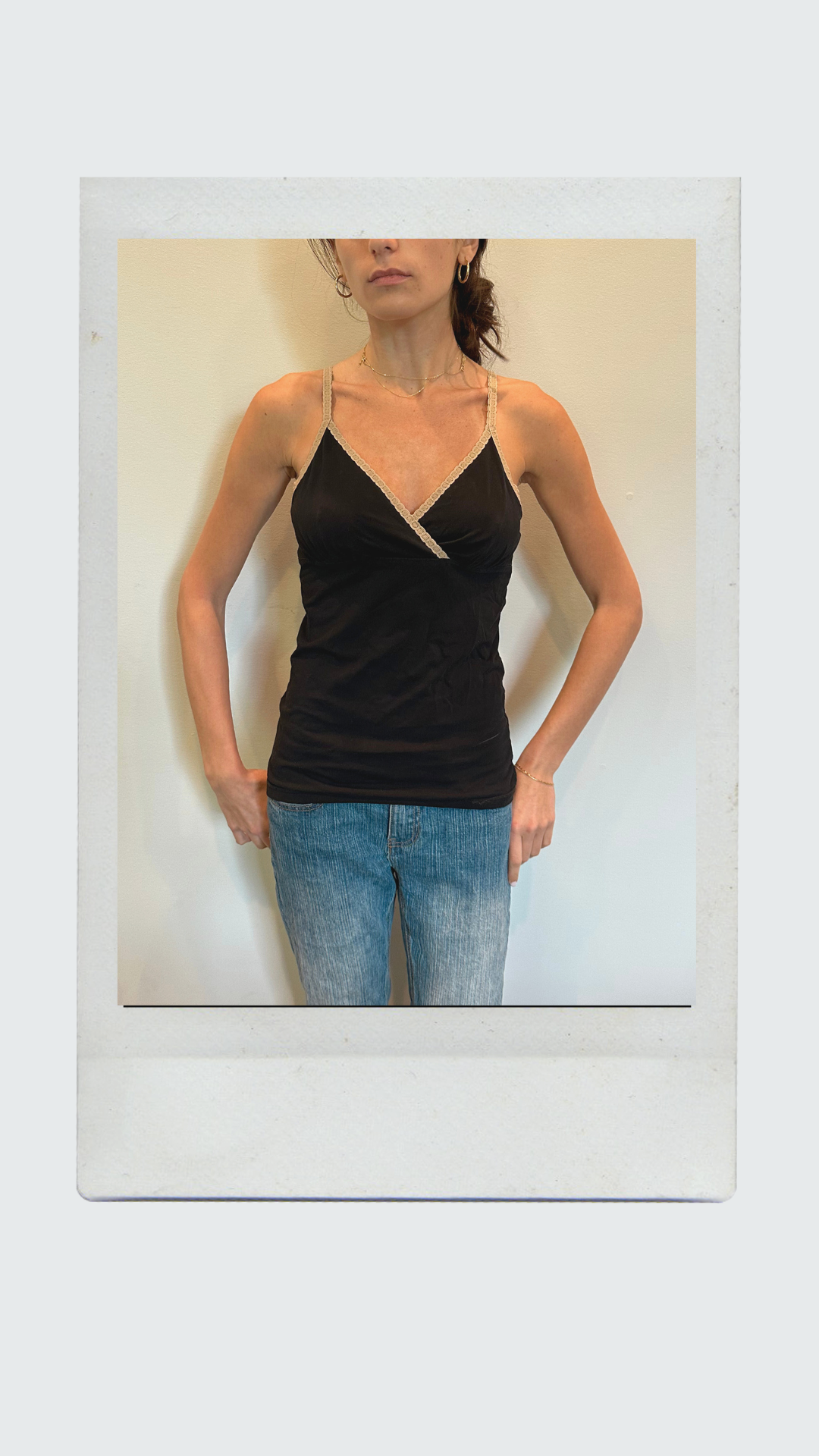 Black and Tan Cami Tank Top