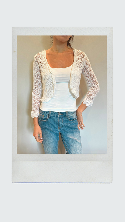 White Knit Cardigan