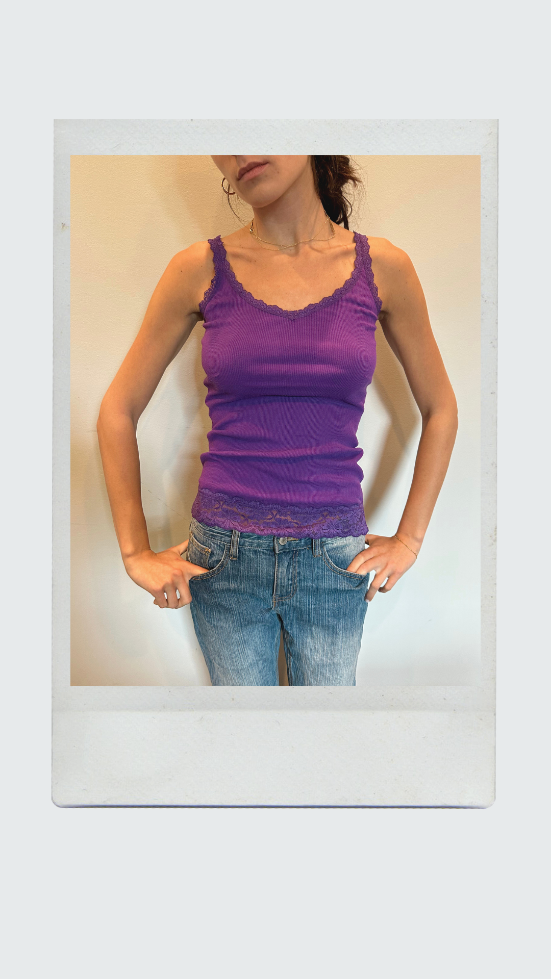 Purple Lace Trim Cami