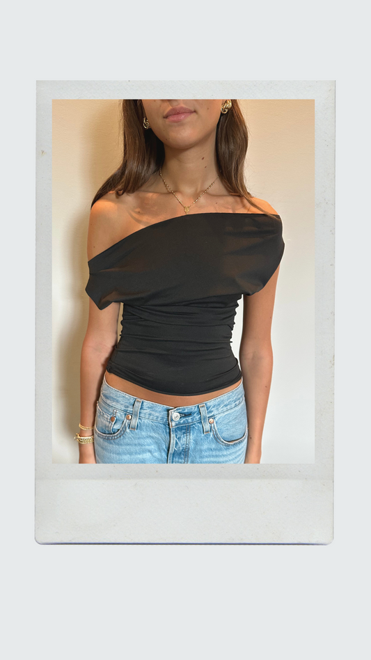 Black Off Shoulder Top
