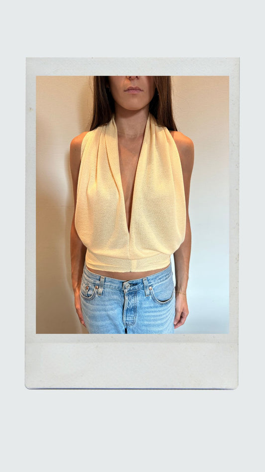 The Deux Knit Top in Cream